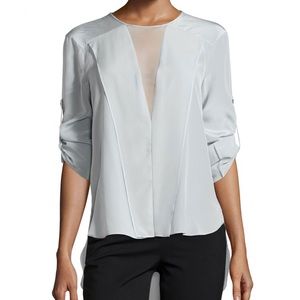 NWOT BCBGMaxazria Silk light blue blouse
